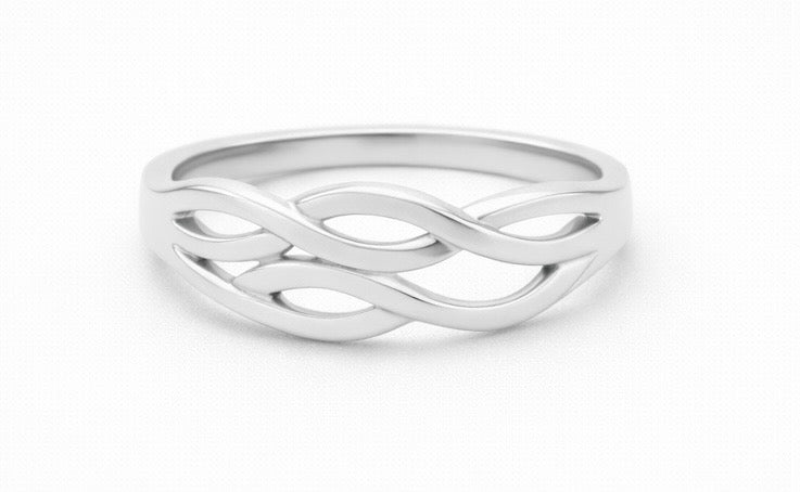 Eterna Weave Italian Silver Ring