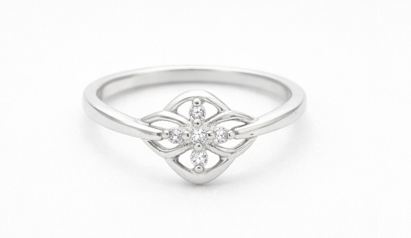 Fiore Knot Italian Silver Ring
