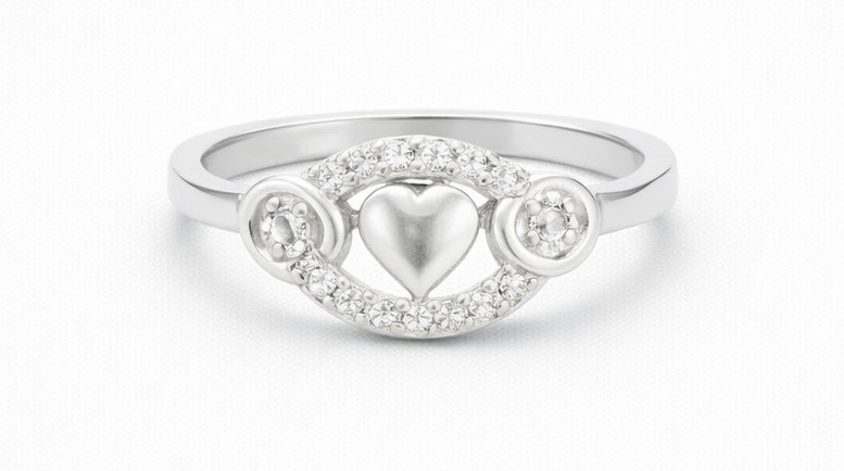 Amora Halo Silver Ring