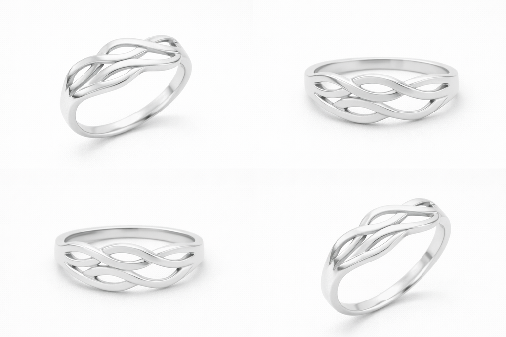 Eterna Weave Italian Silver Ring