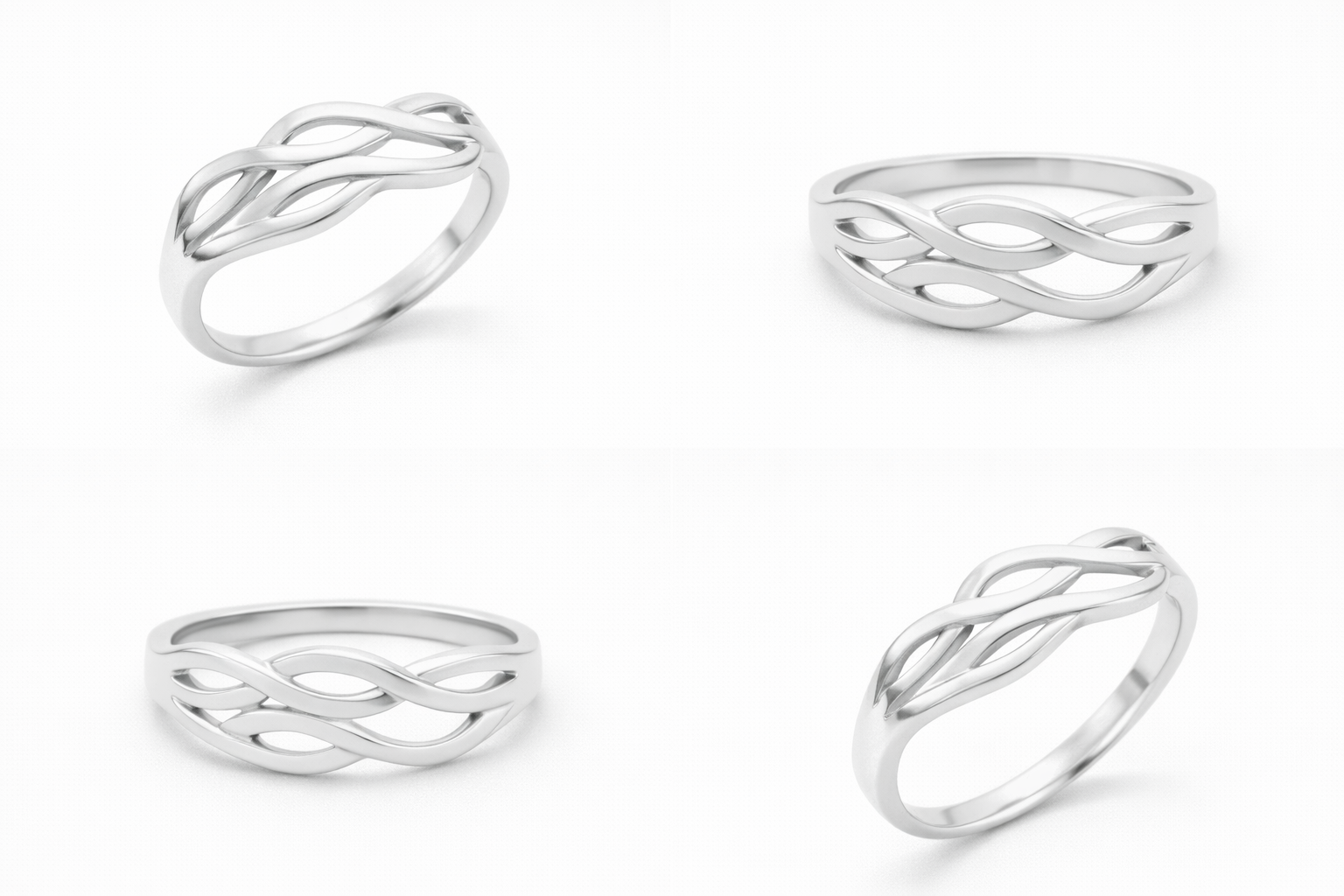 Eterna Weave Italian Silver Ring