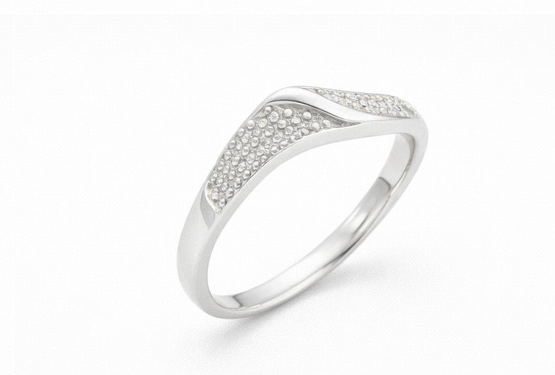 Lunaria Wave Italian Silver Ring