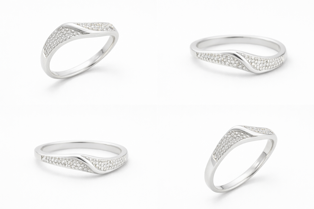 Lunaria Wave Italian Silver Ring