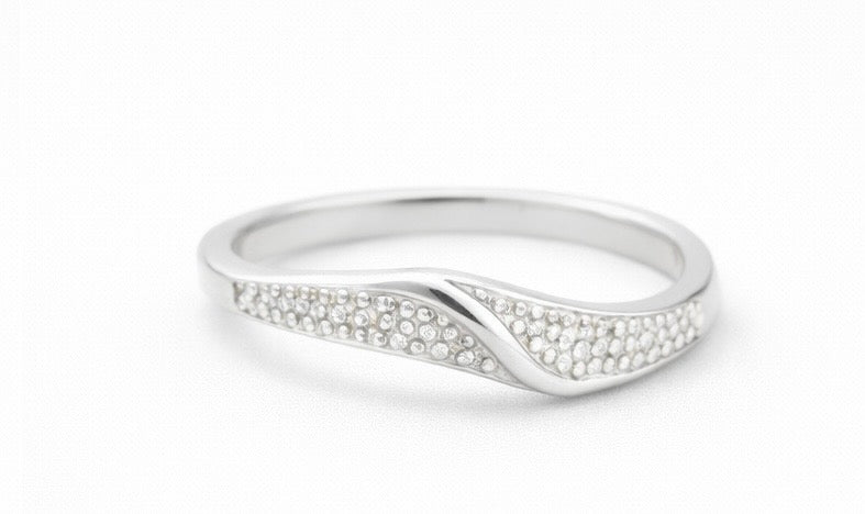 Lunaria Wave Italian Silver Ring