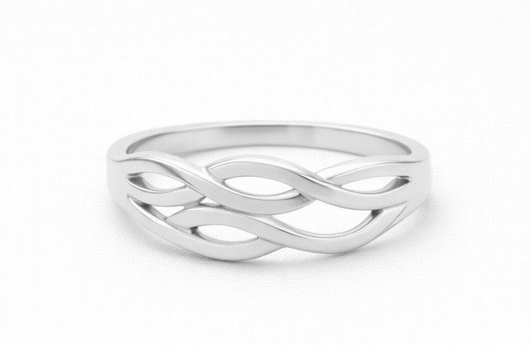 Eterna Weave Italian Silver Ring