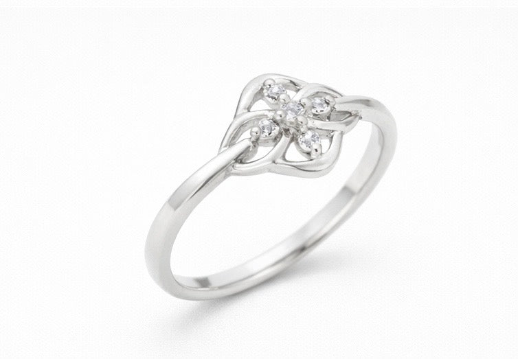 Fiore Knot Italian Silver Ring
