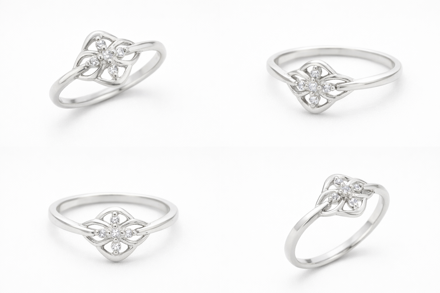 Fiore Knot Italian Silver Ring