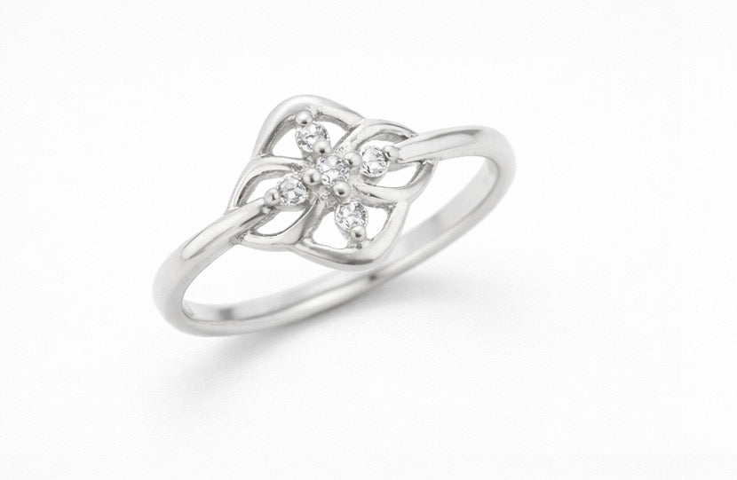Fiore Knot Italian Silver Ring